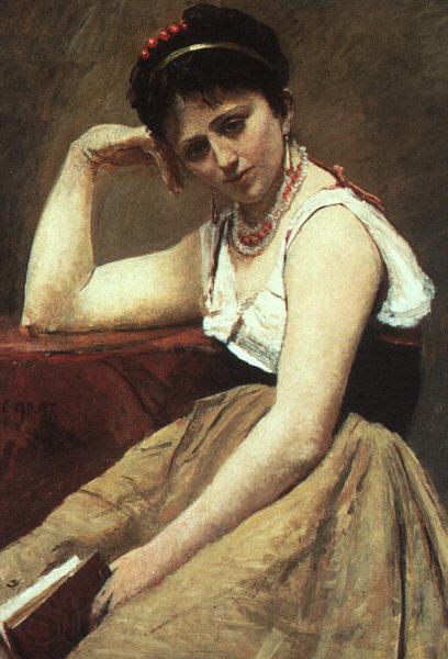  Jean Baptiste Camille  Corot Interrupted Reading Spain oil painting art